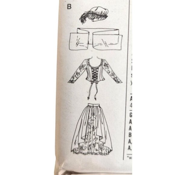 Simplicity 8750 Sewing Pattern Gothic Medieval Costume Size D 4-6-8 17 Pieces - Picture 4 of 9